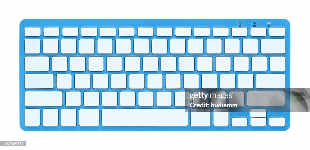 Blank computer Keyboard (Clipping path!) isolated on white background