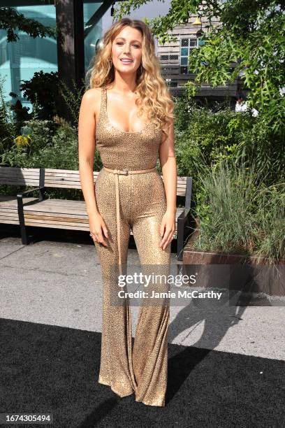 Blake Lively attends the Michael Kors Collection Spring/Summer 2024 Runway Show at Domino Park on September 11, 2023 in Brooklyn, New York.