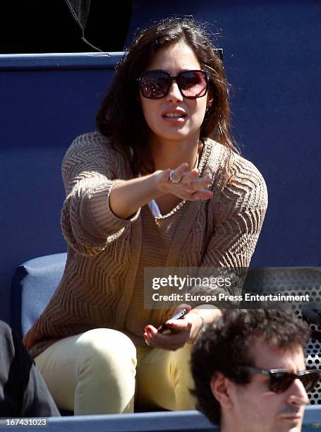 Xisca Perello attends the ATP 500 World Tour Barcelona Open Banc Sabadell 2013 tennis tournament at the Real Club de Tenis on April 24, 2013 in...