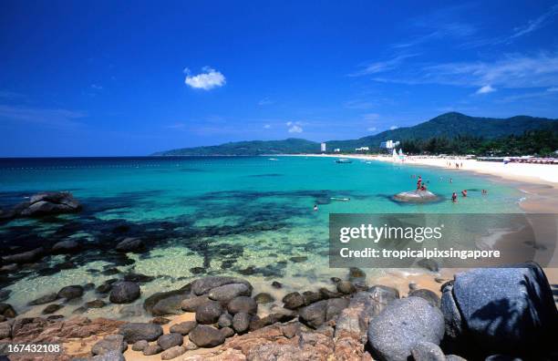 thailand, phuket, kata beach. - kata-beach stock pictures, royalty-free photos & images