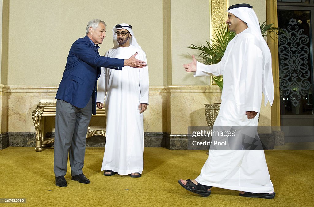 U.S. Defense Secretary Hagel Makes First Trip To Mideast In New Role