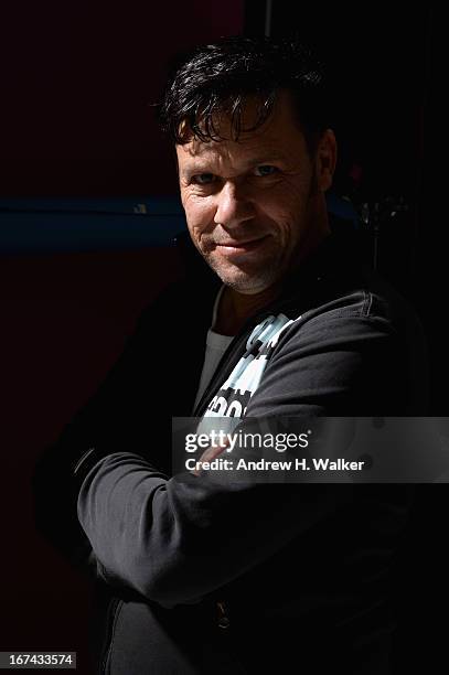 Danny Mulheron, Director of the film "Fresh Meat" poses at the Tribeca Film Festival 2013 portrait studio on April 25, 2013 in New York City.