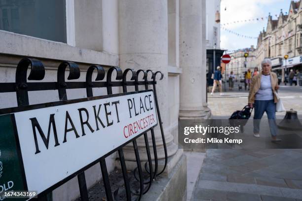 Market Place on 13th September 2023 in Cirencester, United Kingdom. Cirencester is a market town in Gloucestershire. It is the eighth largest...