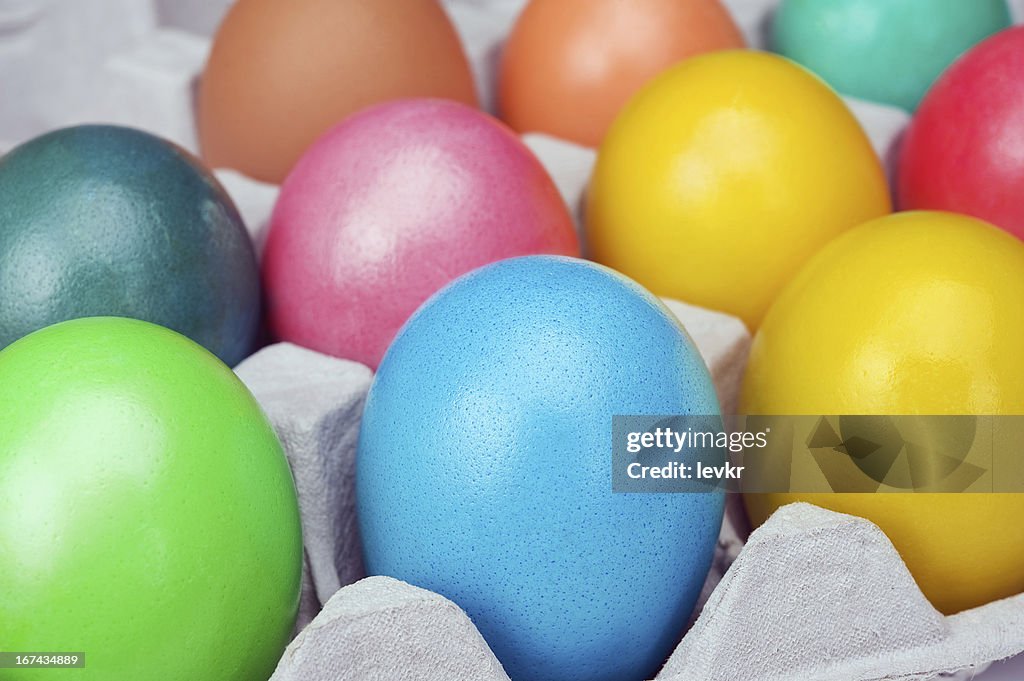 Multicolored Easter eggs