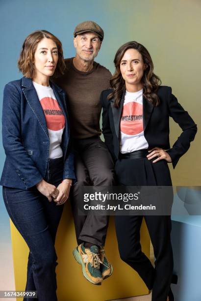 Producer Rebecca Angelo, director Craig Gillespie and producer/writer Lauren Schuker Blum of 'Dumb Money' are photographed for Los Angeles on...