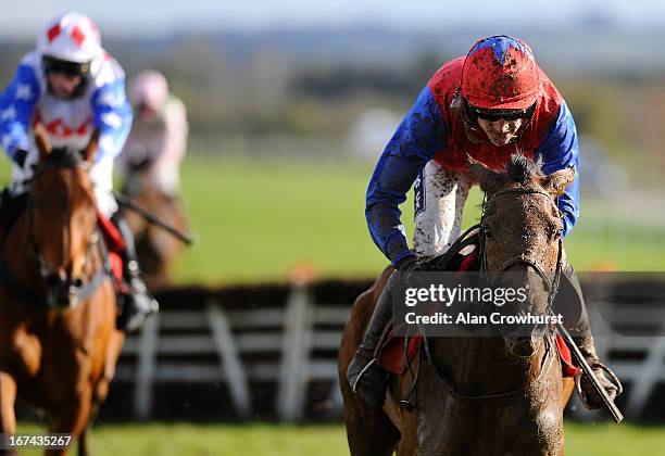 Ruby Walsh riding Quevega clear the last to win The Ladbrokes World Series Hurdle from Reve De Sivola at Punchestown racecourse on April 25, 2013 in...