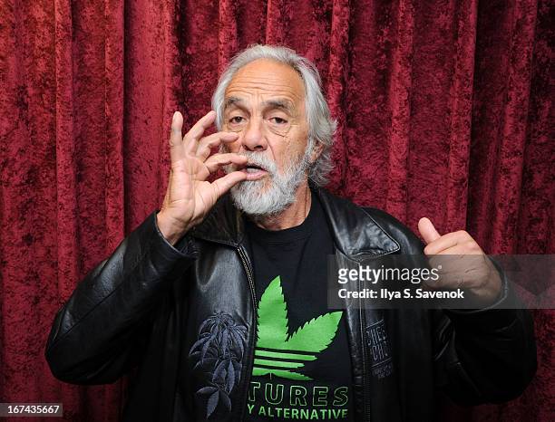 Actor/Comedian Tommy Chong visits the SiriusXM Studios on April 25, 2013 in New York City.