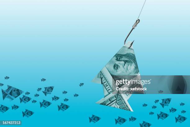 dollar de poisson - hameçon photos et images de collection