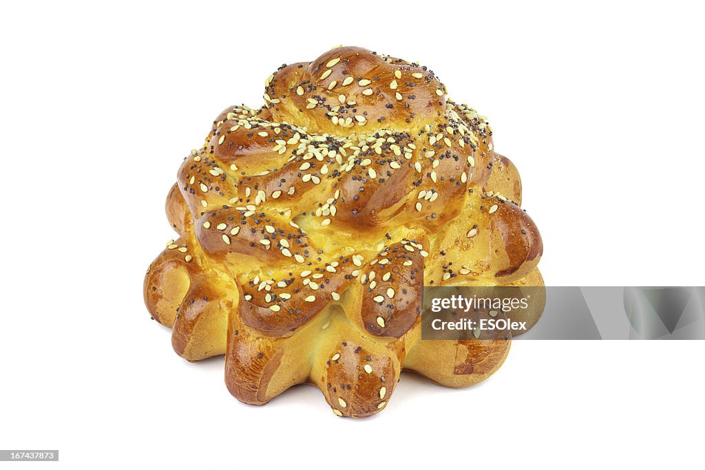 Bun with sesame seeds and poppy