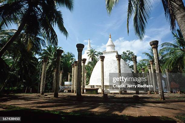 View of the Ambasthale Dagoba at Mihintale. Buddhism originated in Sri Lanka in this spot in 247 BC, when King Devanampiya Tissa - on a hunting...