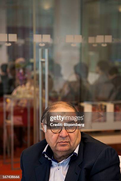 Russian billionaire Alisher Usmanov pauses during a Bloomberg interview in Moscow, Russia, on Thursday, April 25, 2013. Usmanov, Russia's wealthiest...
