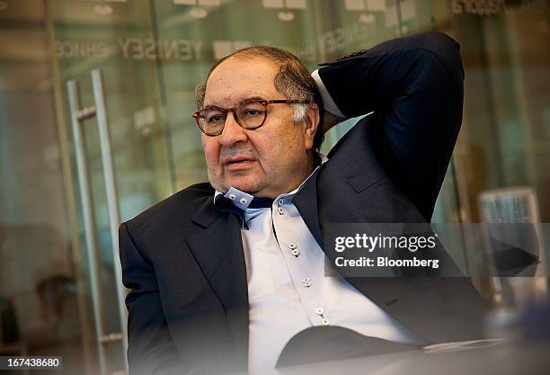 Russian billionaire Alisher Usmanov speaks during a Bloomberg interview in Moscow, Russia, on Thursday, April 25, 2013. Usmanov, Russia's wealthiest...