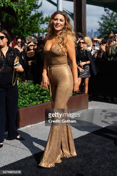 Blake Lively attends the Michael Kors fashion show during New York Fashion Week: The Shows at Domino Park on September 11, 2023 in New York City.