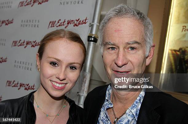 Anna McEnroe and John McEnroe attend the "I'll Eat You Last: A Chat With Sue Mengers" Broadway opening night at The Booth Theater on April 24, 2013...