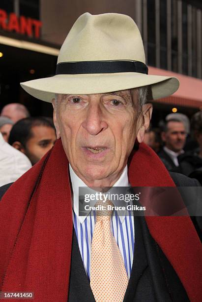 Gay Talese attends the "I'll Eat You Last: A Chat With Sue Mengers" Broadway opening night at The Booth Theater on April 24, 2013 in New York City.