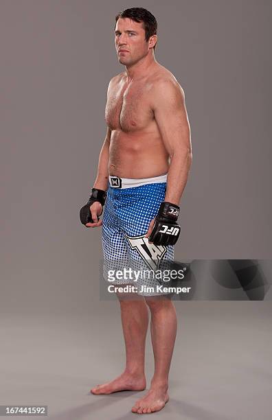 Chael Sonnen poses for a portrait on April 24, 2013 in Jersey City, New Jersey.