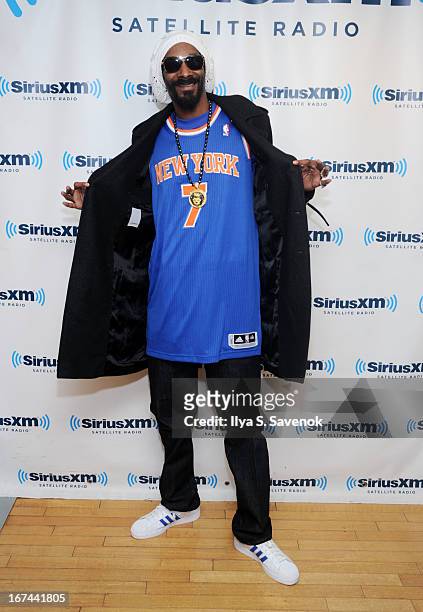 Musician and record producer Snoop Lion visits the SiriusXM Studios on April 25, 2013 in New York City.