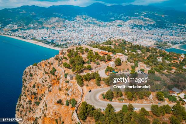 alanya castle in antalya district, turkey - antalya province stock pictures, royalty-free photos & images