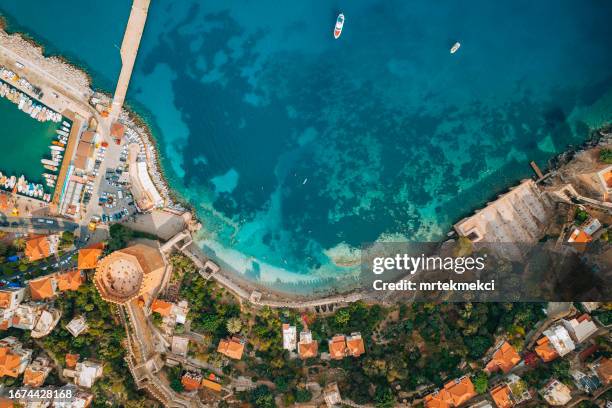 alanya castle in antalya district, turkey - antalya province stock pictures, royalty-free photos & images