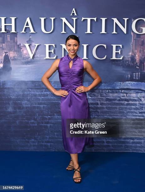Vanessa Bauer attends the Special Screening of 20th Century Studios' "A Haunting in Venice" at Odeon Luxe, Leicester Square on September 11, 2023 in...