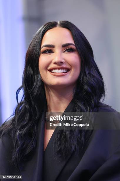 Demi Lovato visits the show Octane atSiriusXM Studios on September 11, 2023 in New York City.