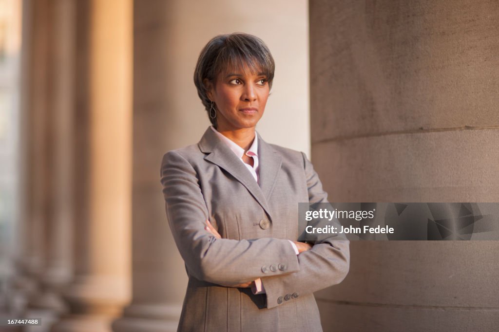 Black businesswoman outdoors
