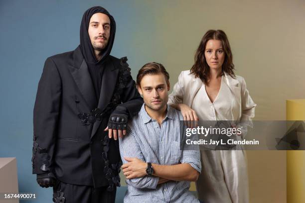 Actors Aury Alby, Douglas Booth and Irina Starshenbaum of 'Shoshanna' are photographed for Los Angeles on September 9, 2023 at the Toronto...