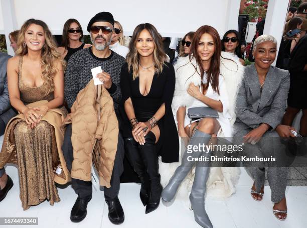 Blake Lively, Van Hunt, Halle Berry, Nicole Ari Parker, and Tiffany Haddish attend the Michael Kors Collection Spring/Summer 2024 Runway Show at...