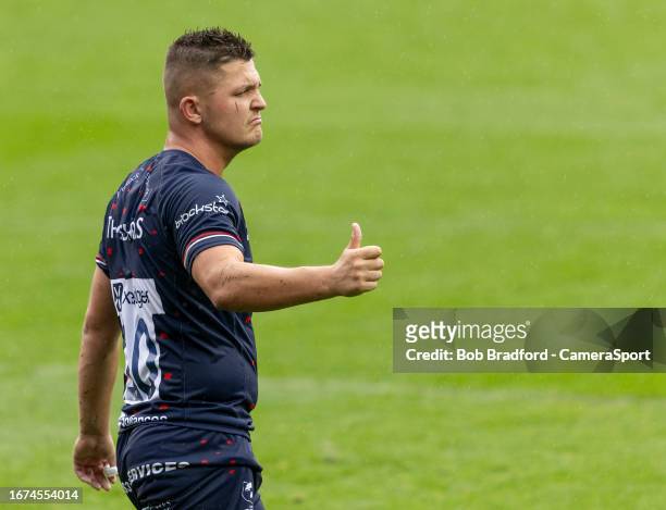 Bristol Bears' Callum Sheedy during the Premiership Rugby Cup Round 2 Pool D match between Bristol Bears and Ealing Trailfinders at Ashton Gate on...