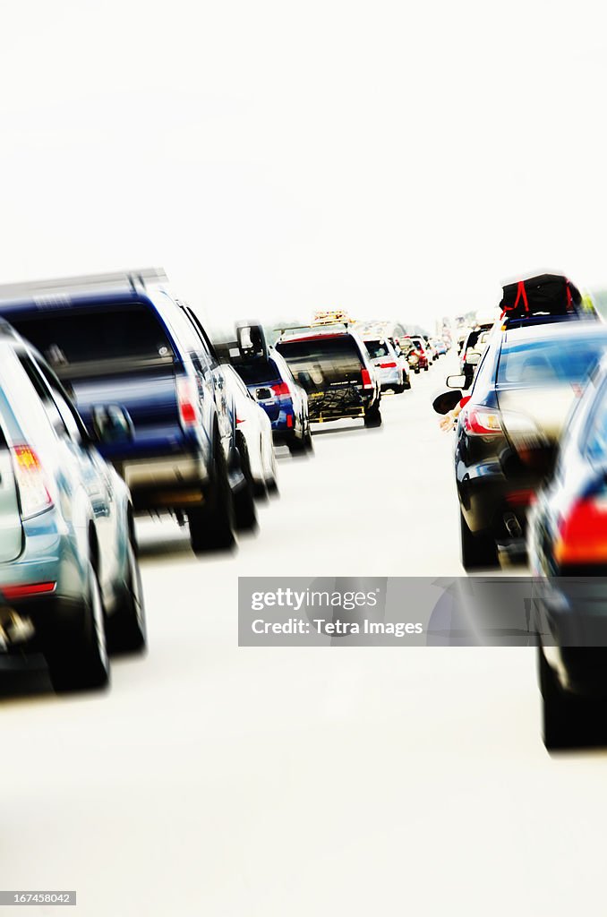 USA, North Carolina, Nags Head, Traffic during rush hour