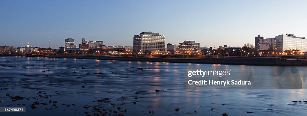 USA, New Jersey, Trenton, Cityscape at night