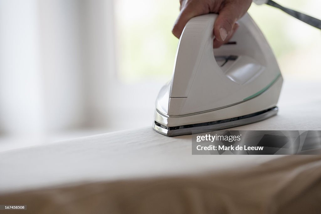 Holland, Goirle, woman ironing