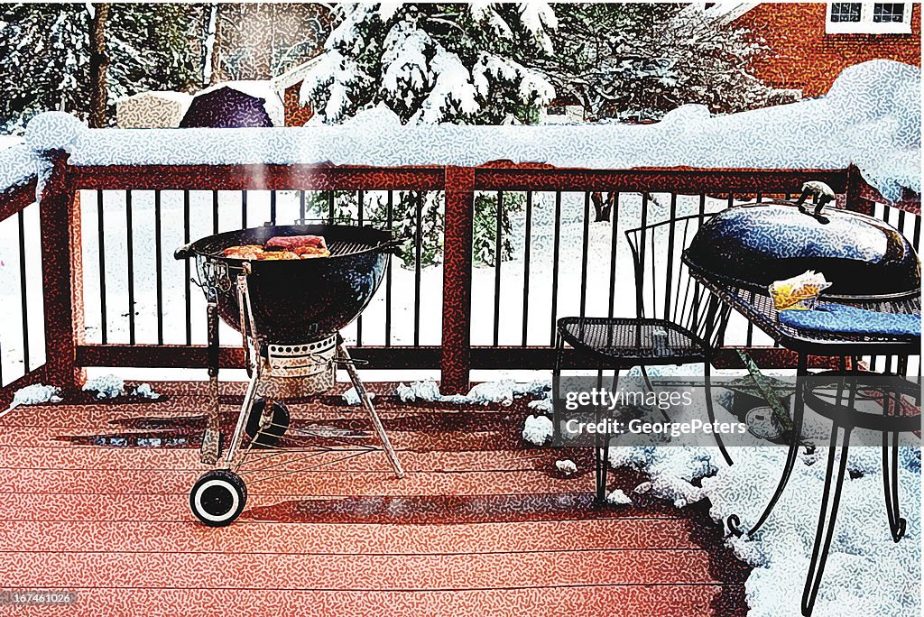 Grilling and Snow