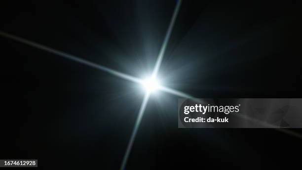 natural lens flare overlay on black background design element - lens flare bildbanksfoton och bilder