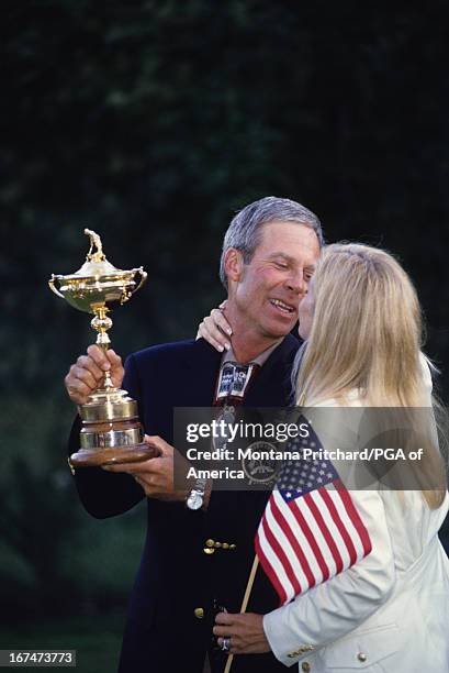 Captain Ben and Julie Crenshaw at the 33rd Ryder Cup Matches held at The Country Club in Brookline, Massachusetts. Sunday, September 26, 1999. .