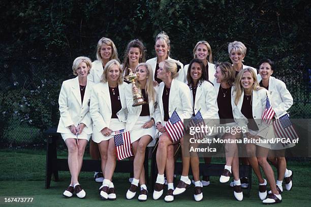 Portrait of the US wives: back row left to right: Michelle Maggert, Tabitha Furyk, Alicia O'Meara, unknown, Ashley Sutton. Front row left to right:...