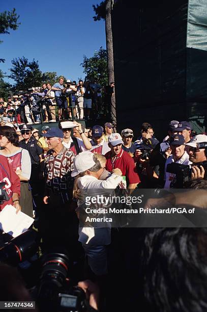 Ben and Julie Crenshaw at the 33rd Ryder Cup Matches held at The Country Club in Brookline, Massachusetts. Sunday, September 26, 1999. .