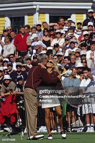 Captain Ben Crenshaw and wife Julie at the 33rd Ryder Cup Matches held at The Country Club in Brookline, Massachusetts. Sunday, September 26, 1999. .