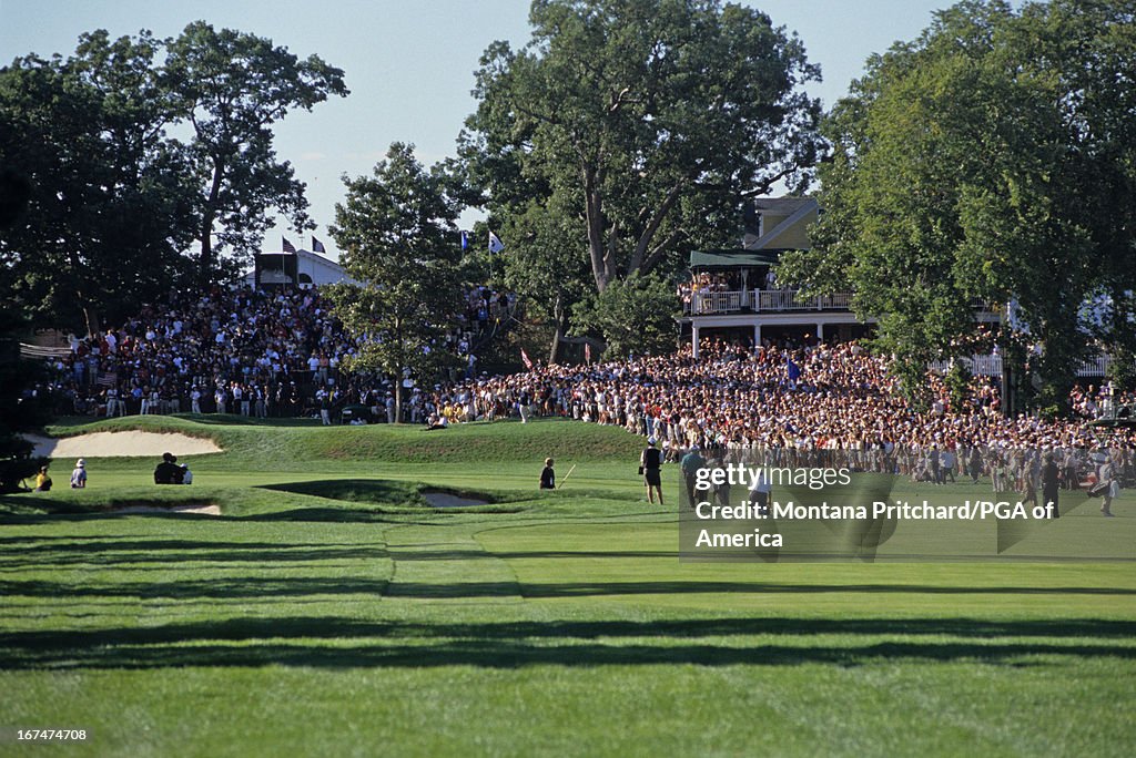 The gallery and golf course maintenance at the 33rd Ryder Cup Matches held at The Country Club in Brookline, Massachusetts. (singles matches) Sunday, September 26, 1999. (photograph by The PGA of America).