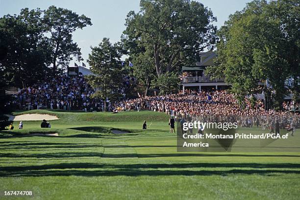 The gallery and golf course maintenance at the 33rd Ryder Cup Matches held at The Country Club in Brookline, Massachusetts. Sunday, September 26,...