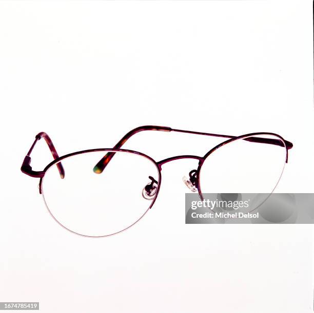 Eyeglasses on White Background 4/4/1996. Photo by Michel Delsol/Getty Images