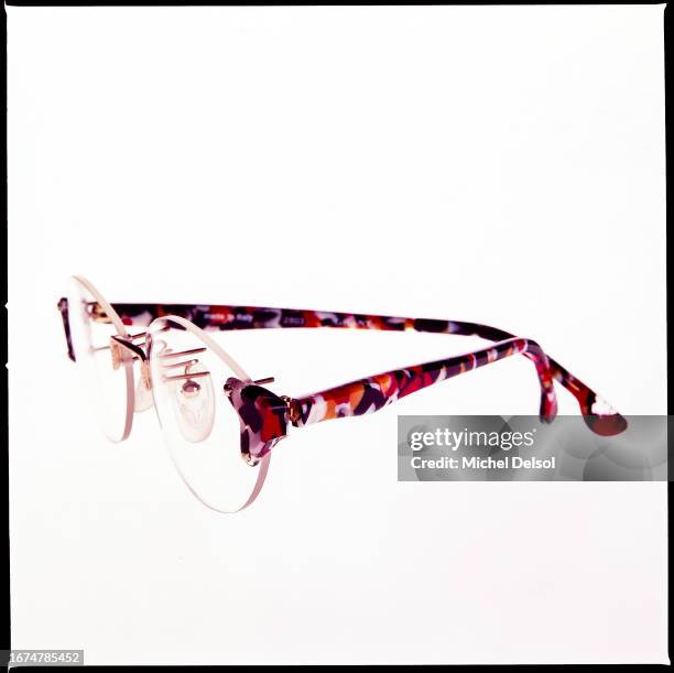 Eyeglasses on White Background 4/4/1996. Photo by Michel Delsol/Getty Images