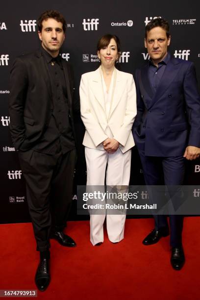 Benjamín Doménech, Daniela Goggi, and Rodrigo de la Serna attend "El Rapto" premiere during the 2023 Toronto International Film Festival at TIFF Bell...