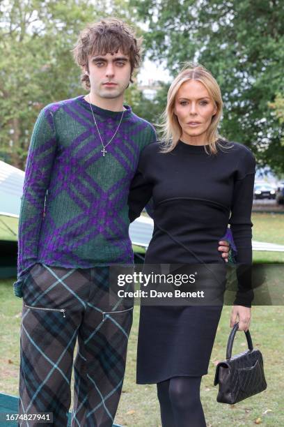 Lennon Gallagher and Patsy Kensit attend the Burberry Spring Summer 2024 show during London Fashion Week on September 18, 2023 in London, England.