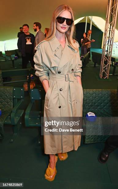 Rosie Huntington-Whiteley attends the Burberry Spring Summer 2024 show during London Fashion Week on September 18, 2023 in London, England.