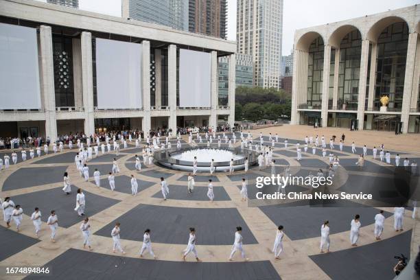 Dancers from Lincoln Center for the Performing Arts perform to commemorate the 22nd anniversary of the September 11th terrorist attacks on September...