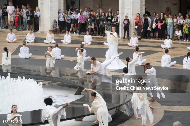 Dancers from Lincoln Center for the Performing Arts perform to commemorate the 22nd anniversary of the September 11th terrorist attacks on September...