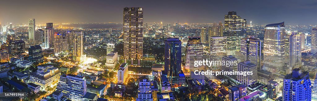 Vista panoramica del paesaggio urbano di Bangkok Tailandia