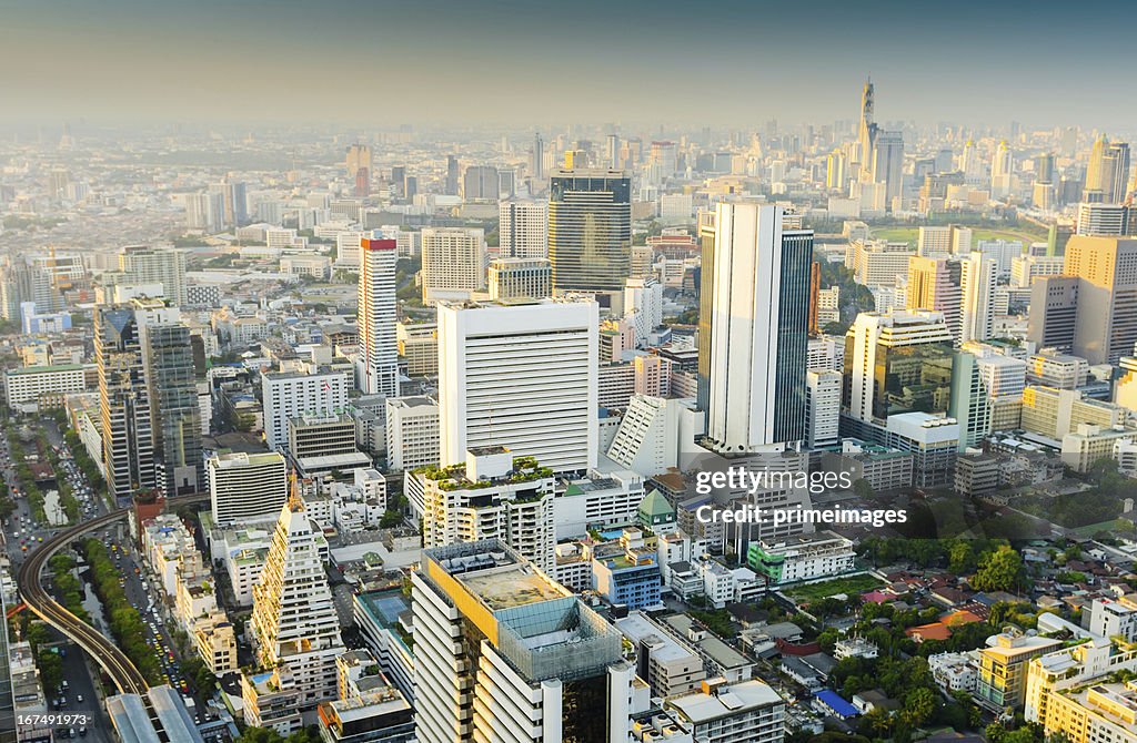 Panoramic view of urban landscape in Bangkok Thailand