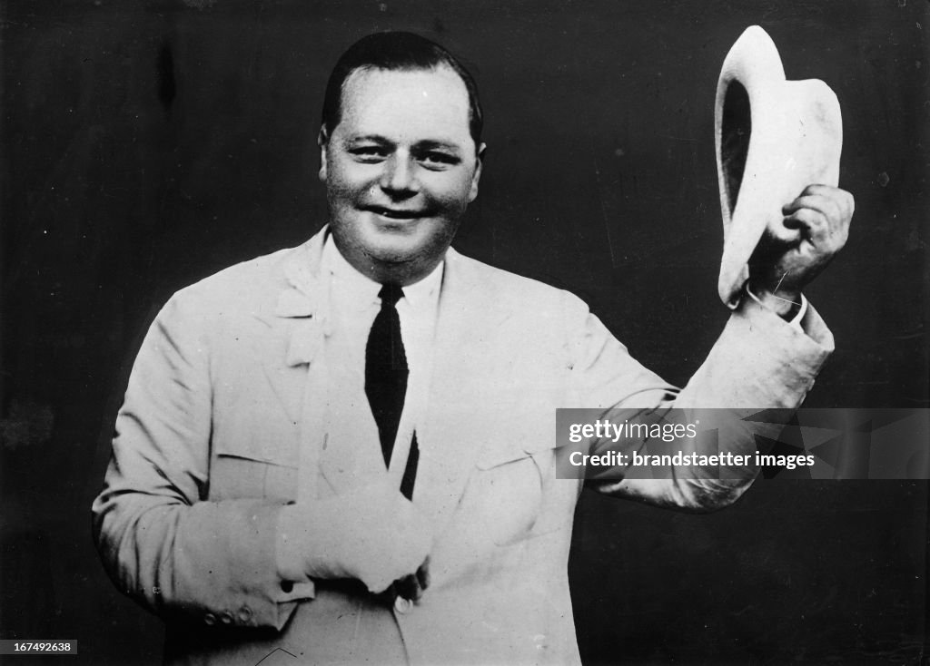 Der amerikanische Komiker Roscoe (Fatty) Arbuckle.